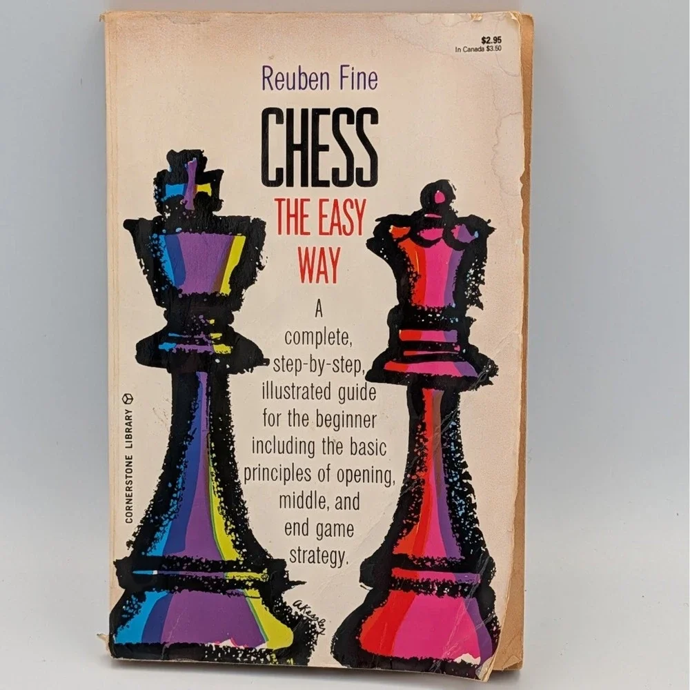 Chess The Easy Way Reuben Fine Vintage Paperback Cornerstone Library Paul Bacon